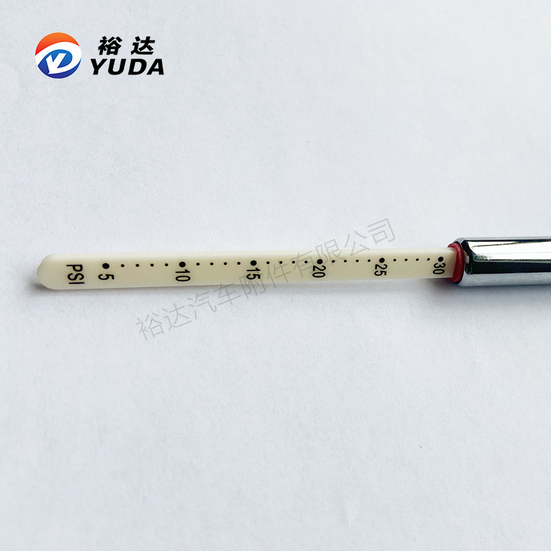 A golden crown car tire pen, a mechanical tireometer, a plastic meter.