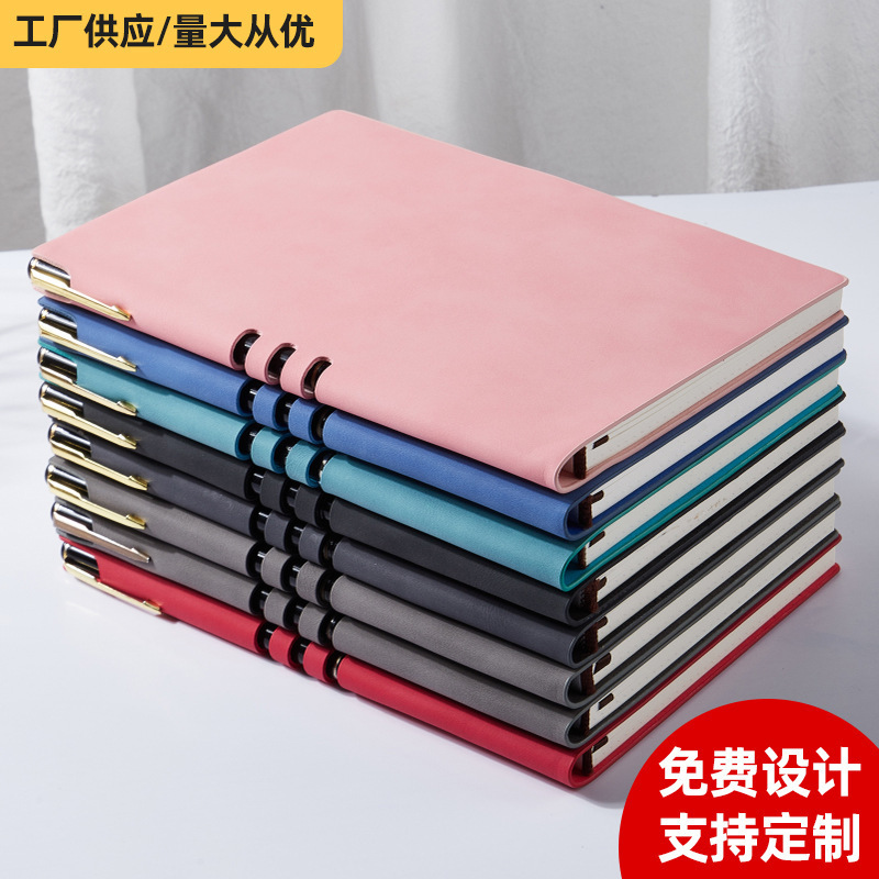 Sổ tay bán hàng của nhà sản xuất a5b5-skin hộp quà tặng với một nhật ký da đơn giản