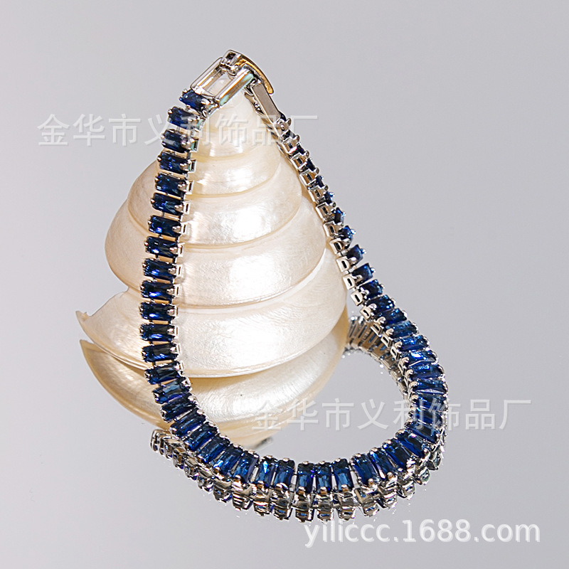 Cross-border thermal sale of the American-American popular high-end diamond-skinned diamond bracelets with coloured hand-meat.