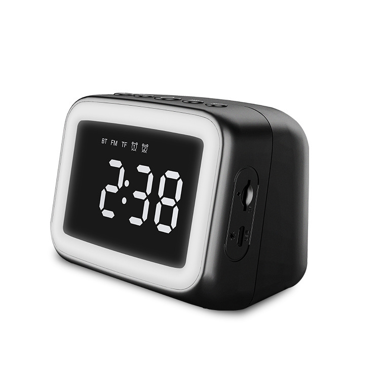 Bluetooth cross-border blast plant for mini mirror clocks, small nightlights, FM gift bluetooth.