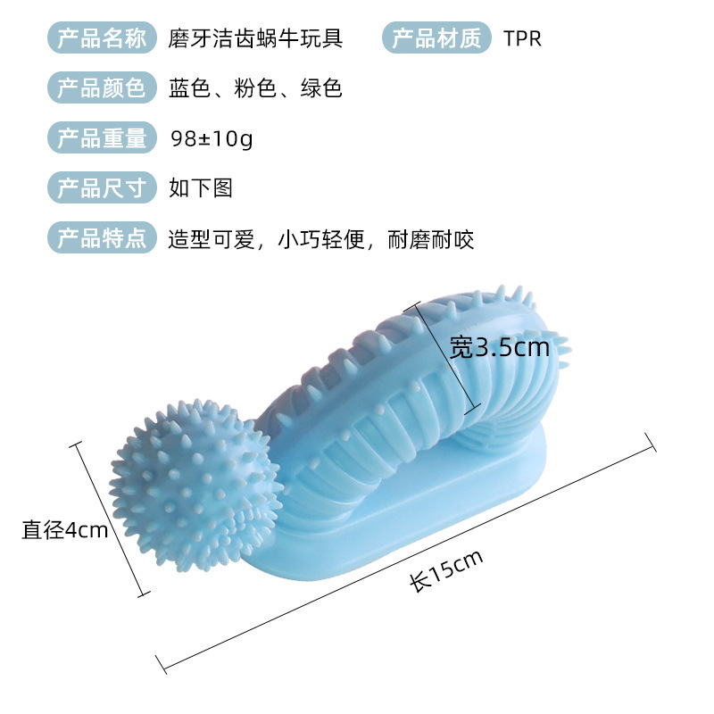 Con chó cưng nhai đồ chơi, đánh răng, đồ chơi tương tác, và bàn chải đánh răng của chó.