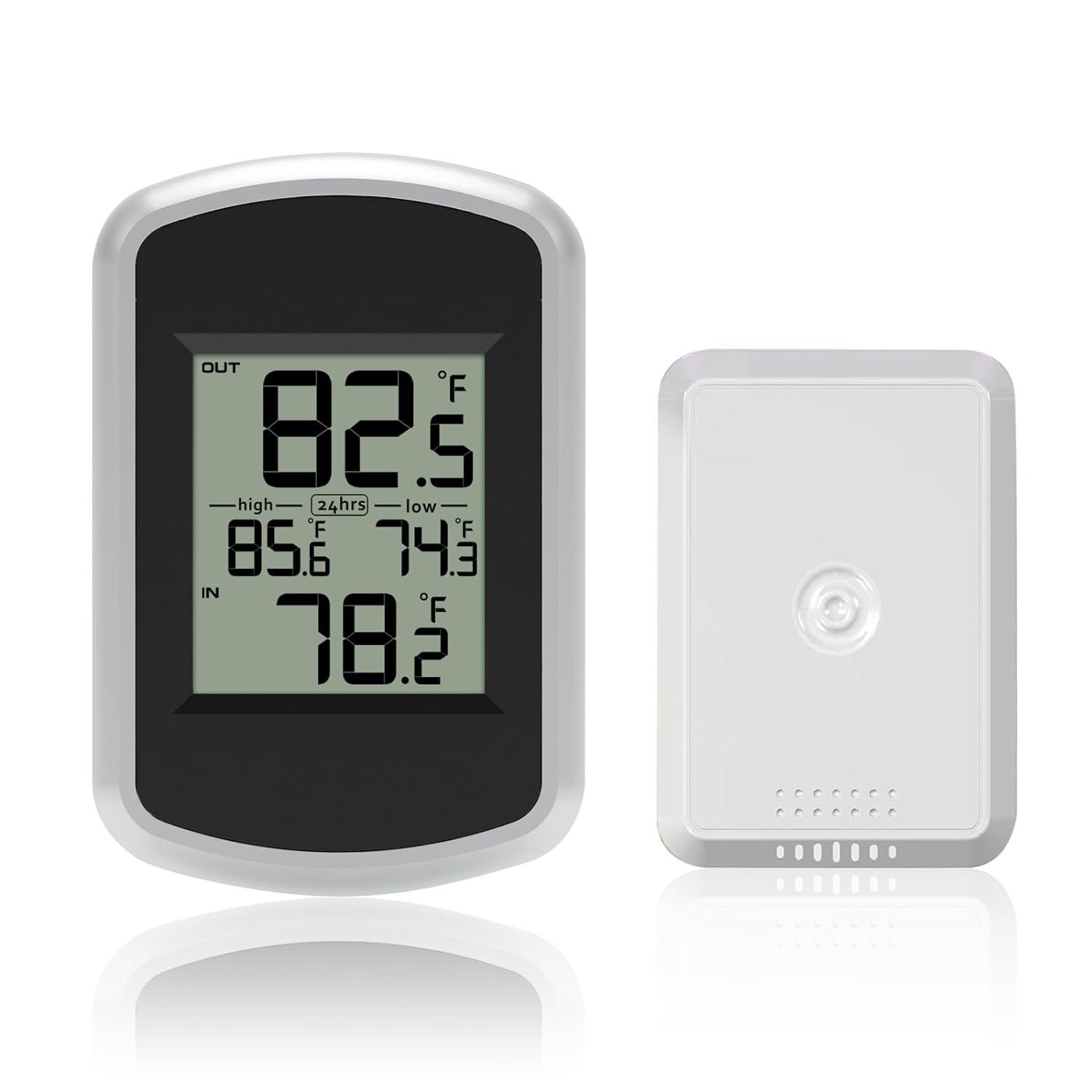 Small thermometers Refrigeration Houses 24H Automatic data-cleaning thermometers inside and outside the garden