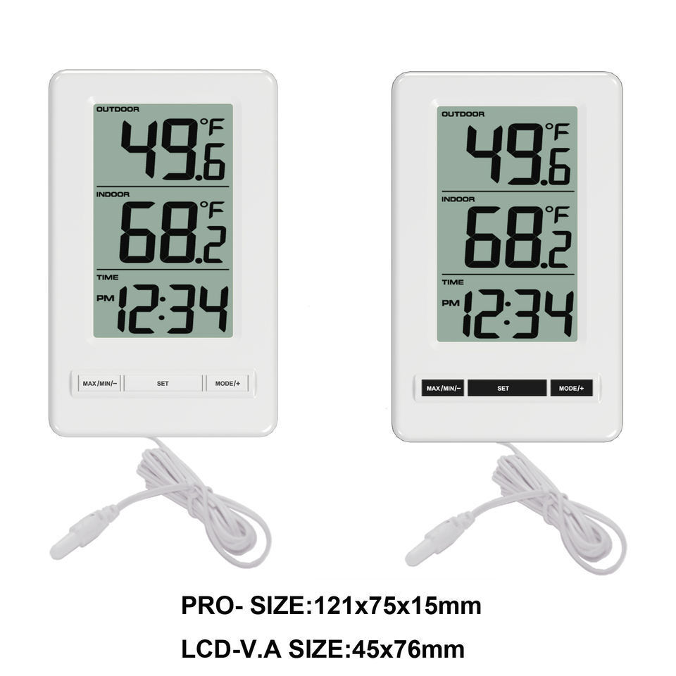 Clock thermometer accuracy internal and external electron-numbered date-of-the-time acoustic thermometer FT0404