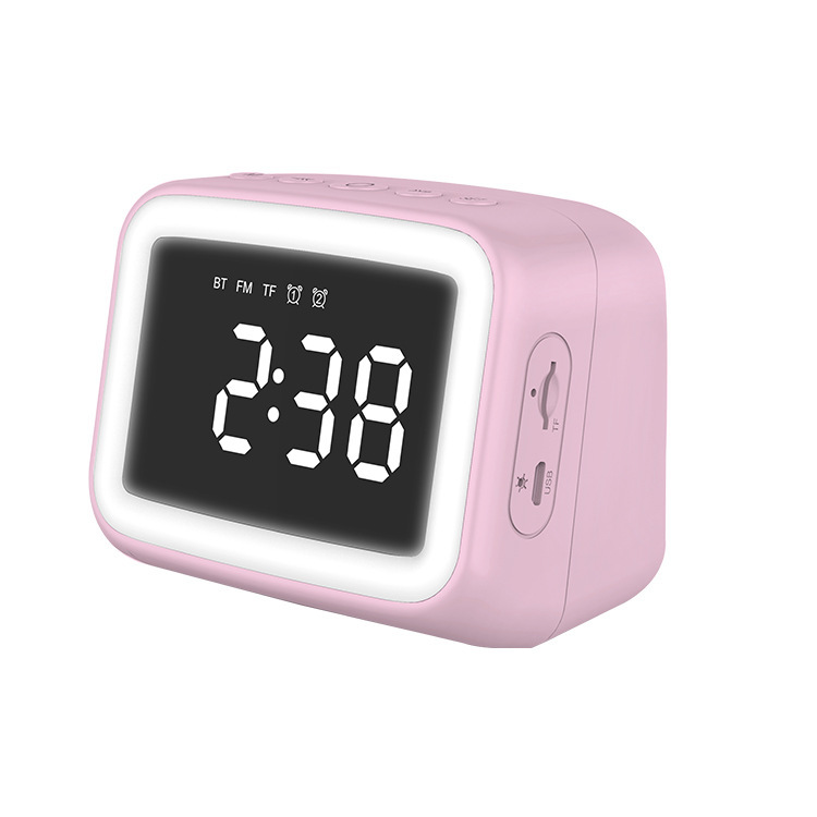 Bluetooth cross-border blast plant for mini mirror clocks, small nightlights, FM gift bluetooth.