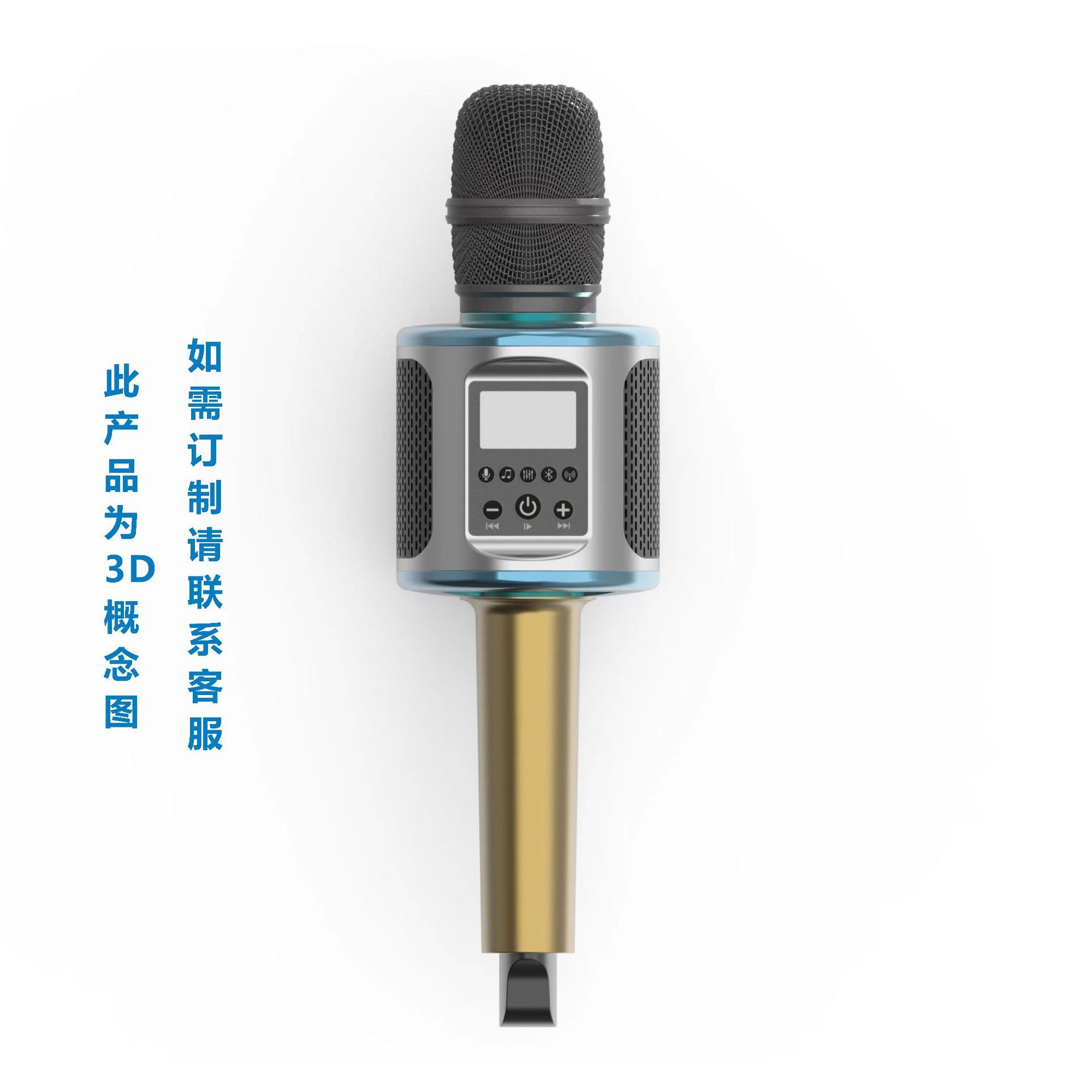 Điện thoại mic không dây, răng xanh cho âm nhạc và giải trí của mọi người.