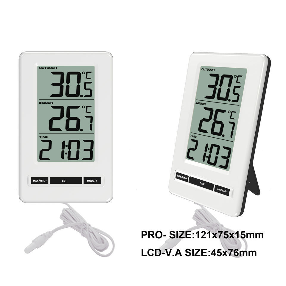 Clock thermometer accuracy internal and external electron-numbered date-of-the-time acoustic thermometer FT0404