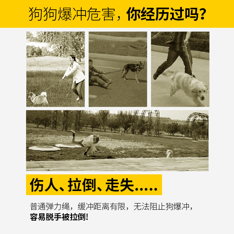 Fida pet dog tow rope automatically stretches the dog chain to walk the dog godly rope.