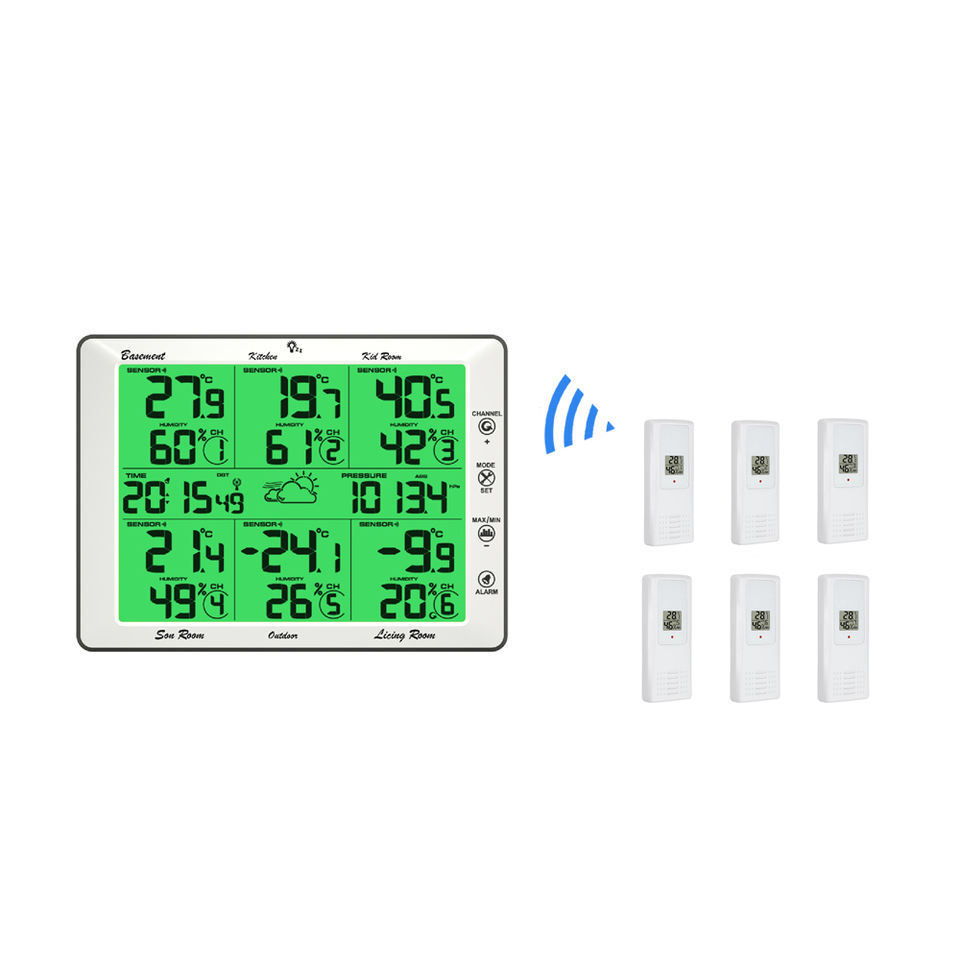 Multi-channel thermomometers supported by multi-channel thermometers on the large weather clock screen multi-functional and large outdoor screens with significant temperature humidity