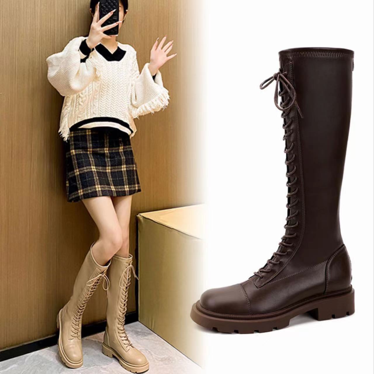 The new 2022 fall and winter belts British wind Martin's boots.