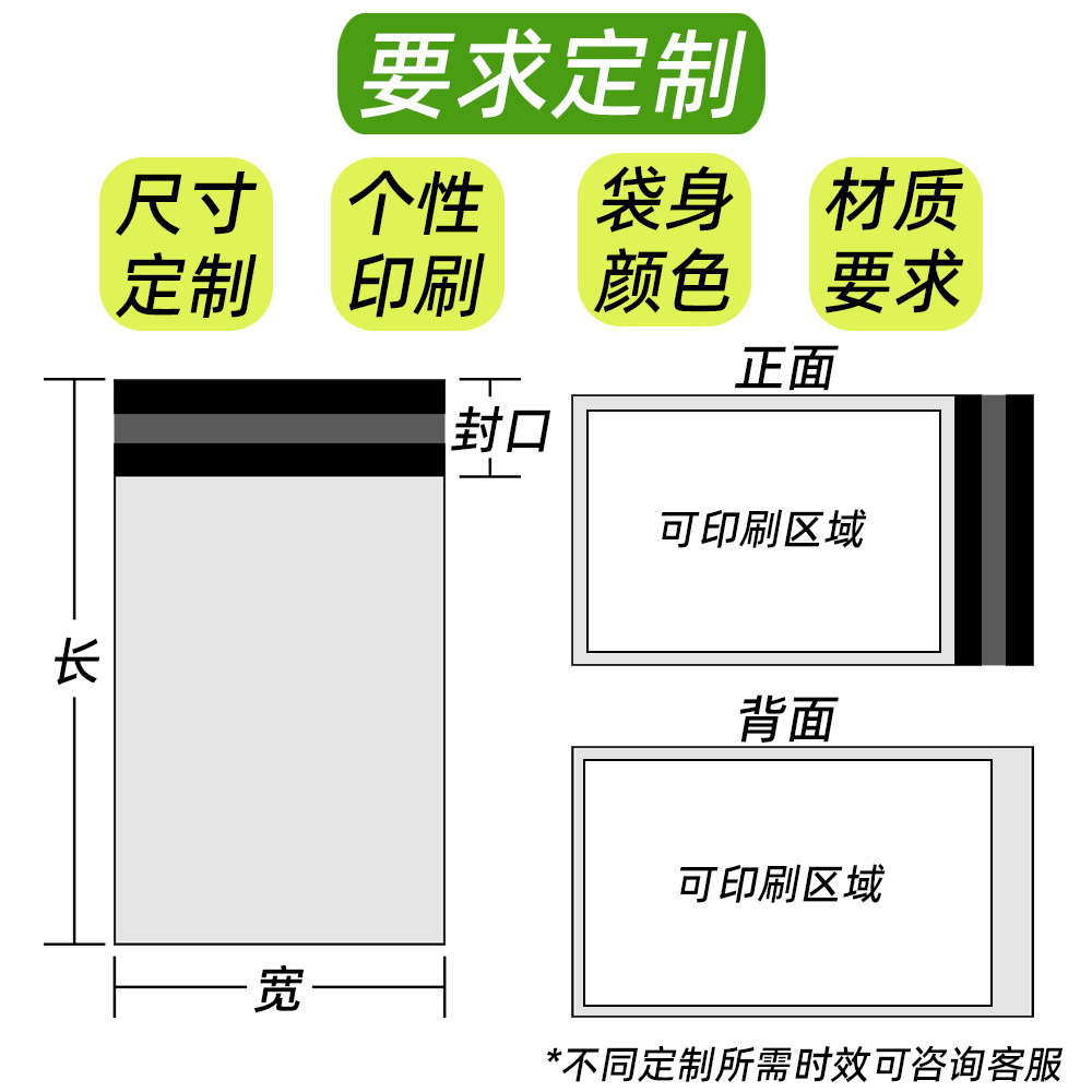 快递袋加厚跨境快递打包袋大号电商包装袋生产批发物流包裹黑灰色