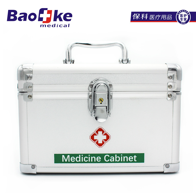 Aluminium pharmacist box home, multi-storey first aid kit, portable medical kit.