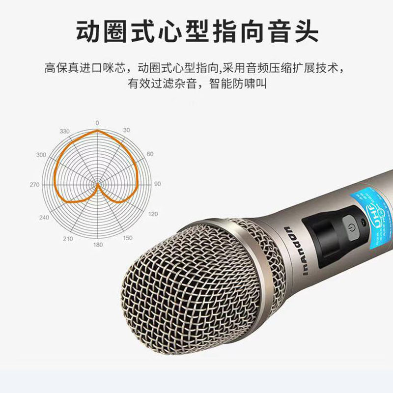 In And On's M2 Wireless Microphone M201. หนึ่งต่อหนึ่ง สองต่อหนึ่ง