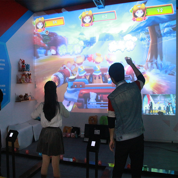 Wall projector equipment for children ' s recreational kindergartens in the AR interactive projector game room