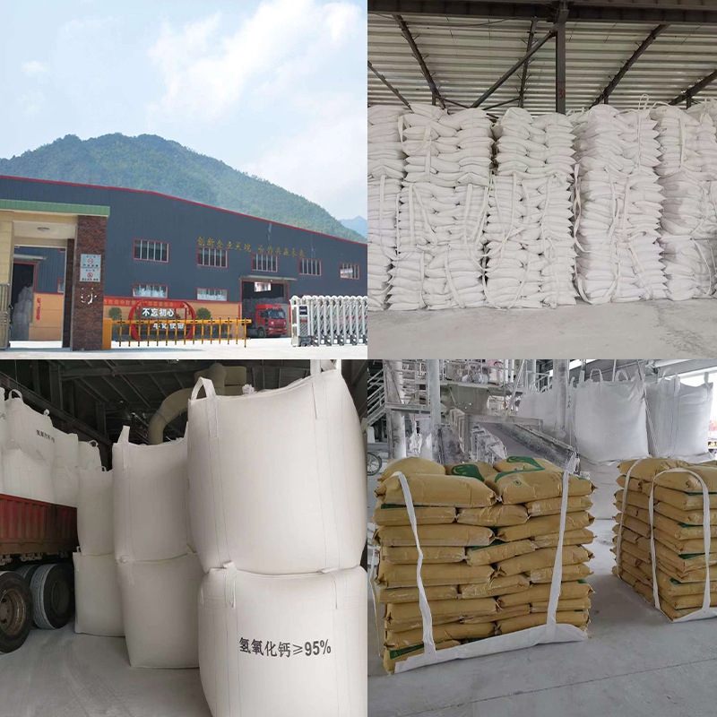 Massed bulk lime powdered water treatment of calcium oxide particles from the dry agent in the limestone industrial building