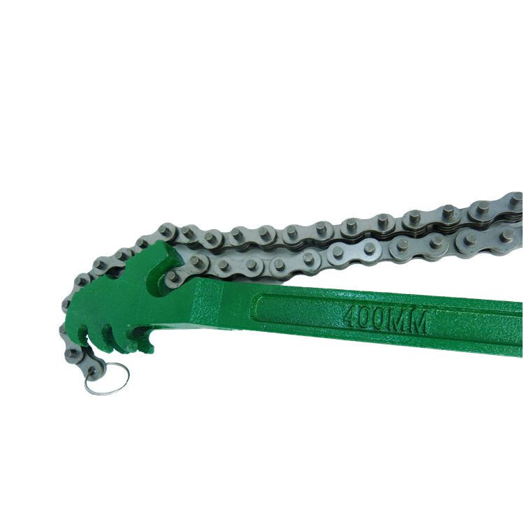 A hand-stampable tool wrench with a 16-inch belt.