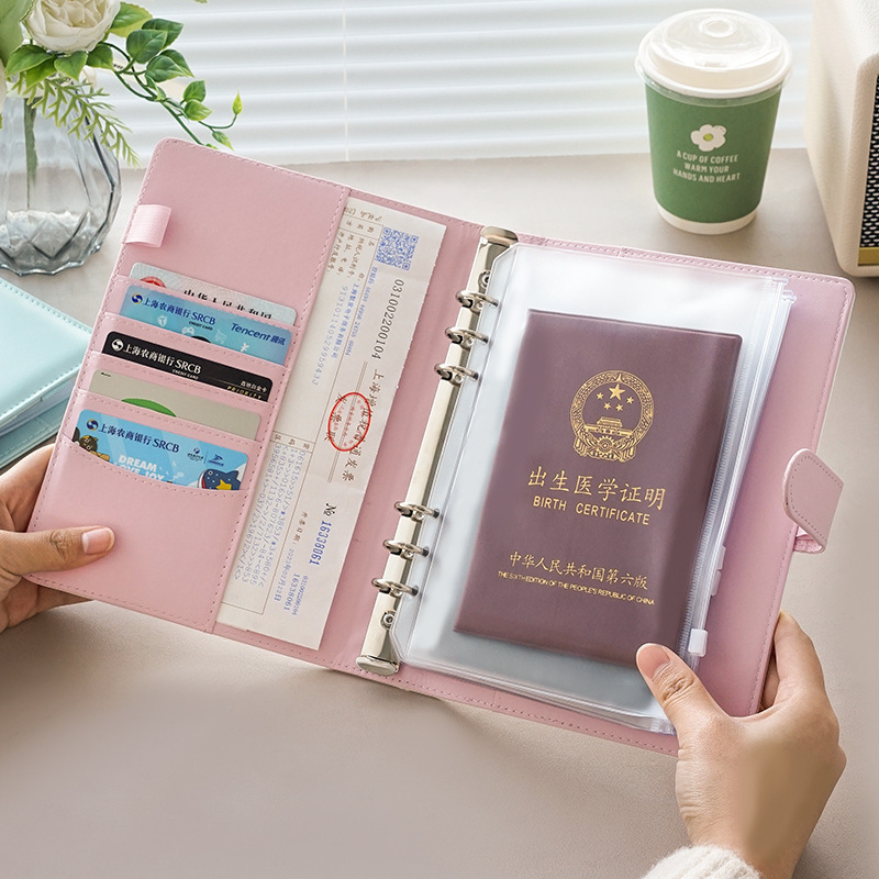 Tờ rơi gói một tài liệu xách tay chứa giấy khai sinh của em bé và hộp ký tên S.