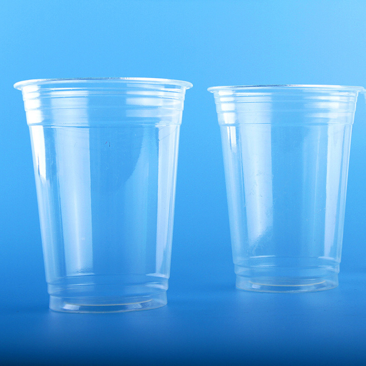 One-time cups with thick, hard aviation cups, transparent glass with thick sand, hard plastic.