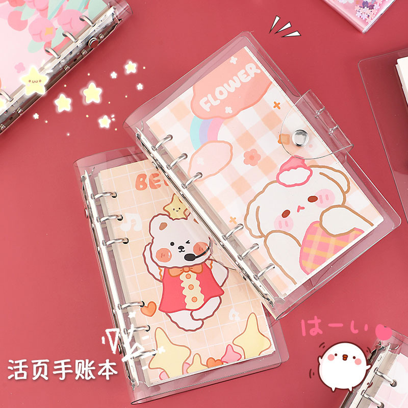 Trong suốt cuốn sổ tay có thể lấy những cuốn sổ tay dễ thương từ sổ tay của các cô gái.