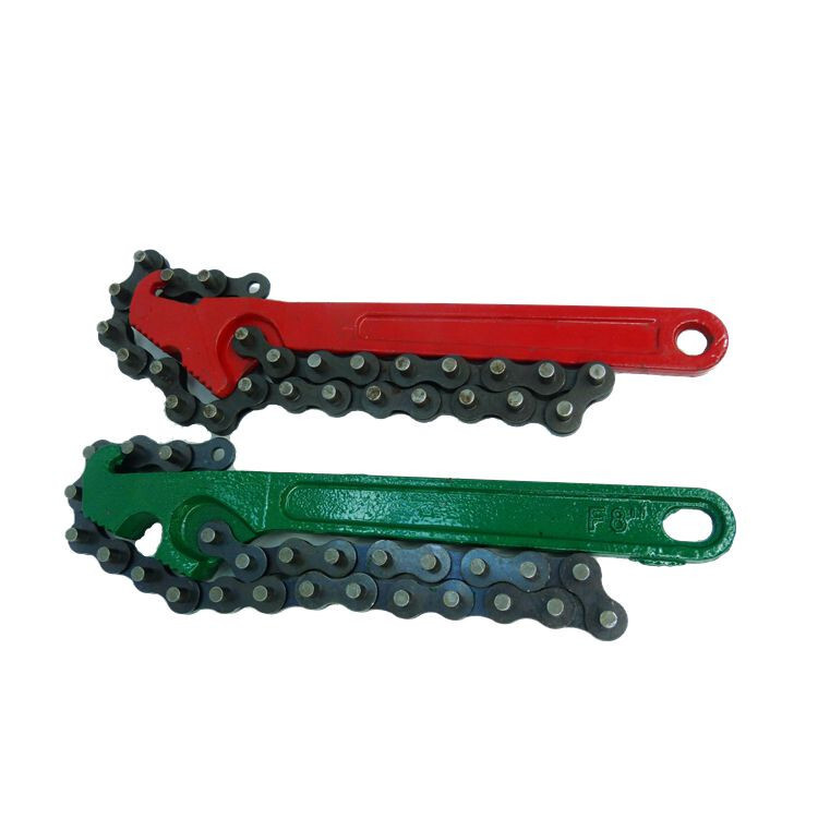 A hand-stampable tool wrench with a 16-inch belt.