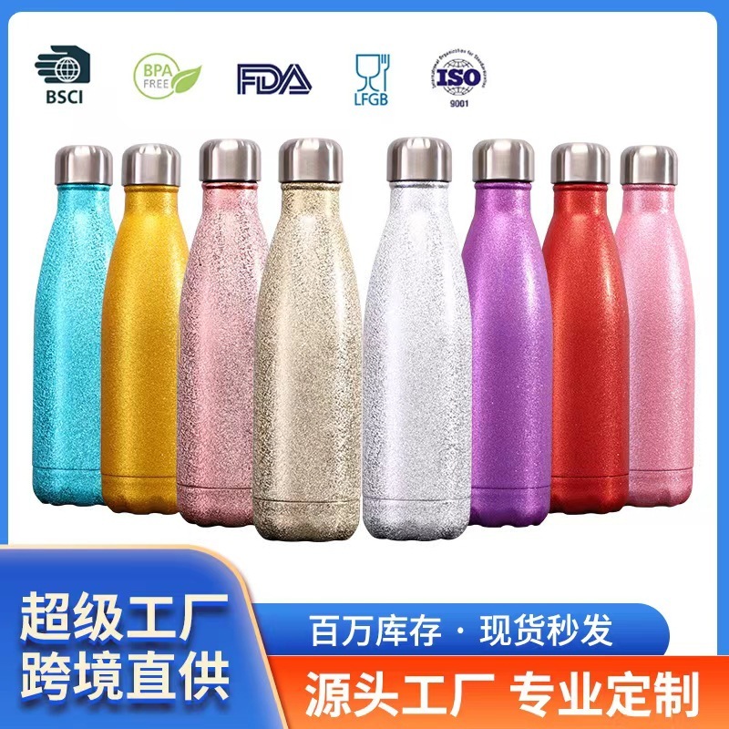 Coke bottle warmer, 304 stainless steel motion kettle flashing glass, logo glass.
