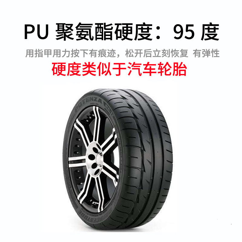 包膠軸承划船機滑輪配件聚氨酯空氣淨化器輪PU8*40*20傳送帶導輪