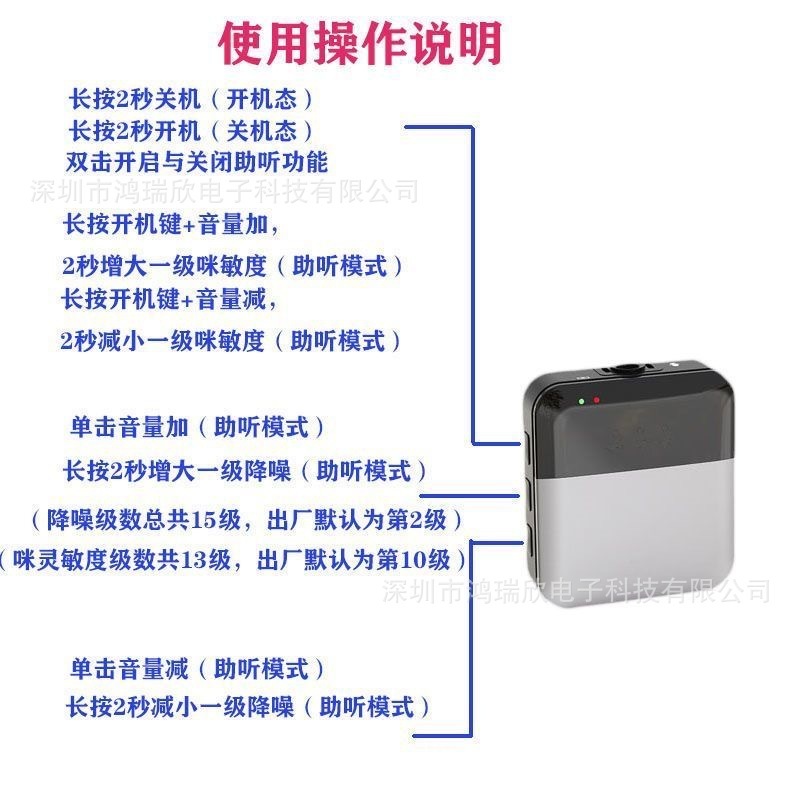 Bluetooth picker aided with wireless bone conductor, old sound amplifier deafback microphone