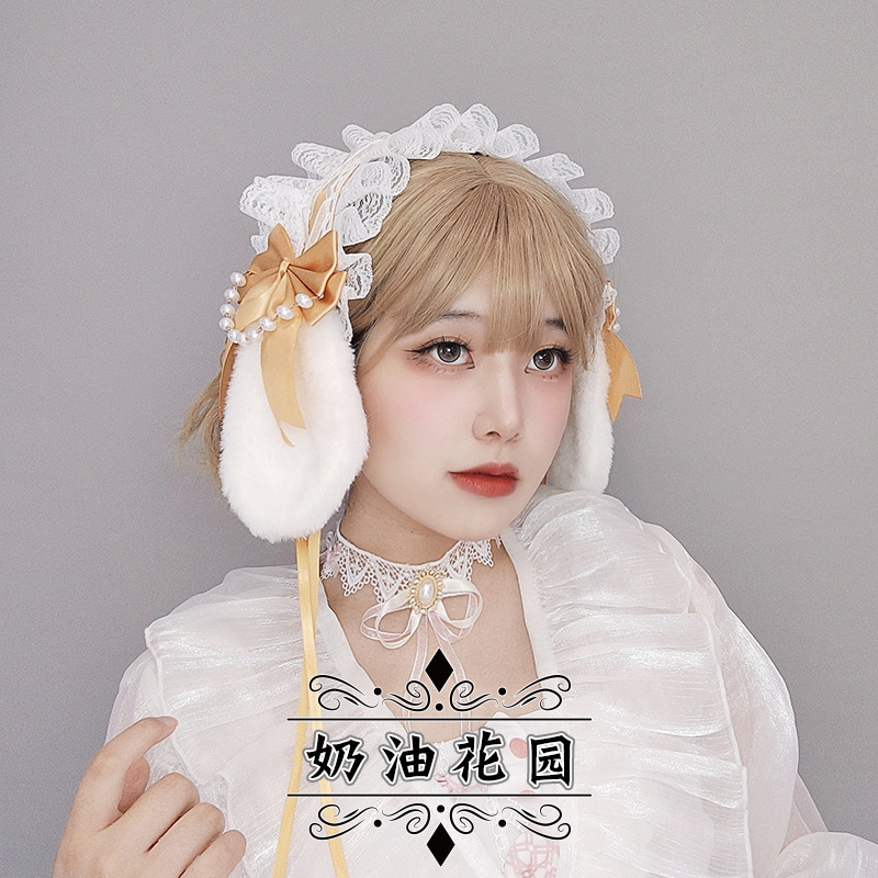 lolita頭飾漫展cosplay道具茶會發飾蕾絲花邊髮帶可愛少女髮夾