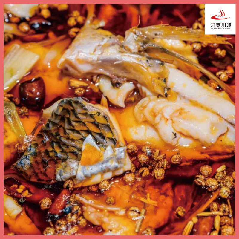 Sichuan shared the sauerkraut oil-scorting pans 500g/25kg drums of pepper fish for the restaurant.