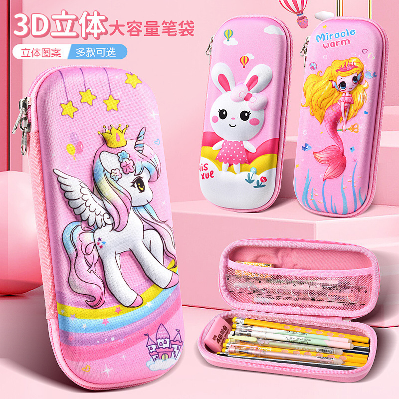 Children's front-page cartoons 3D high-capacity school children's pens for boys and girls