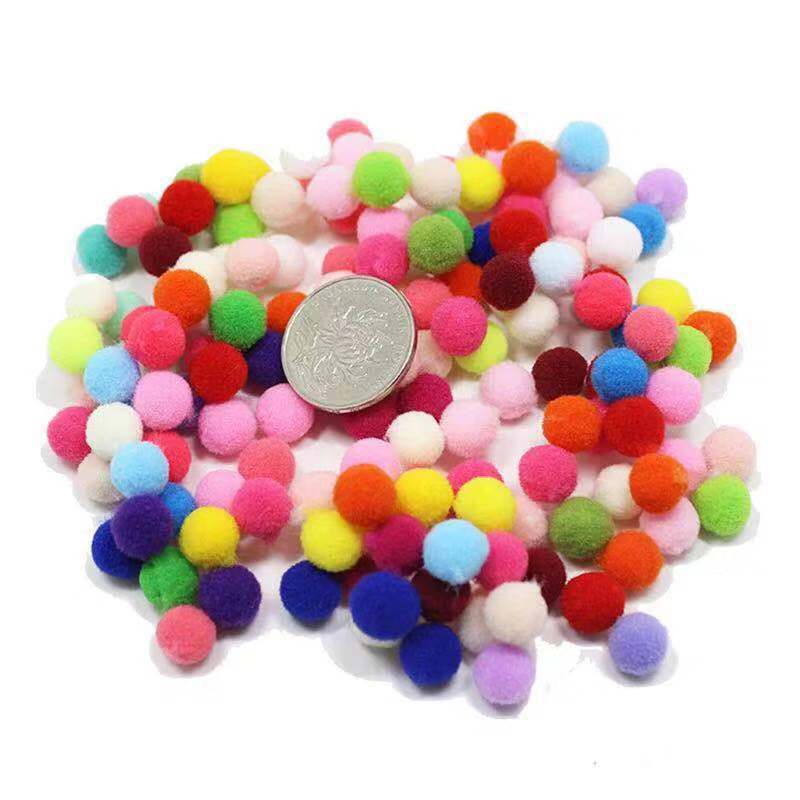 Bóng 20mm, bóng bọc lông màu, bóng lông.