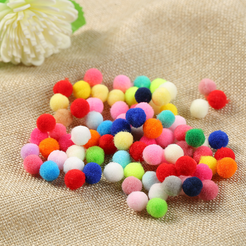 Bóng 20mm, bóng bọc lông màu, bóng lông.