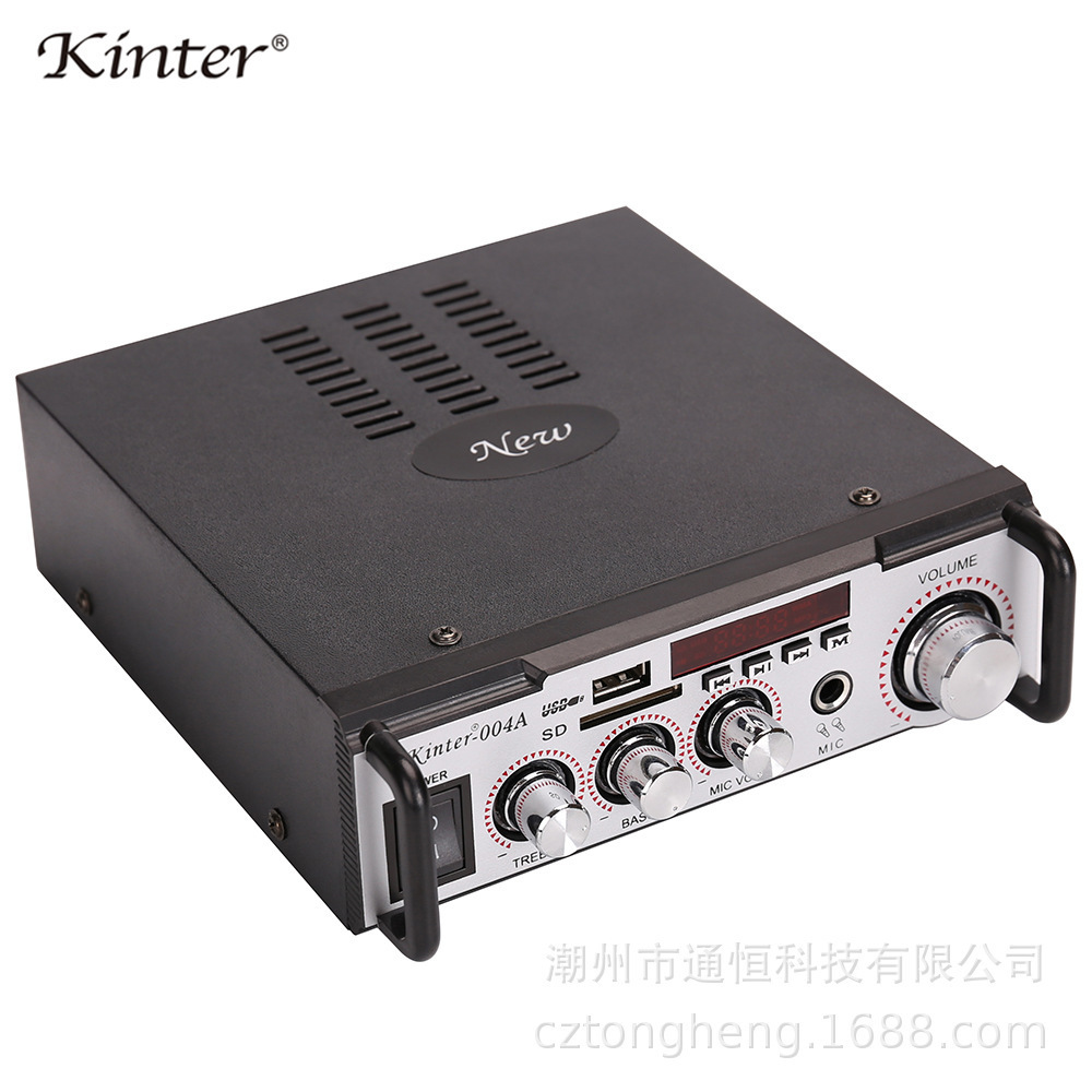 金特kinter-004A AC220V/DC12V家用戶外功放帶USB/SD/FM