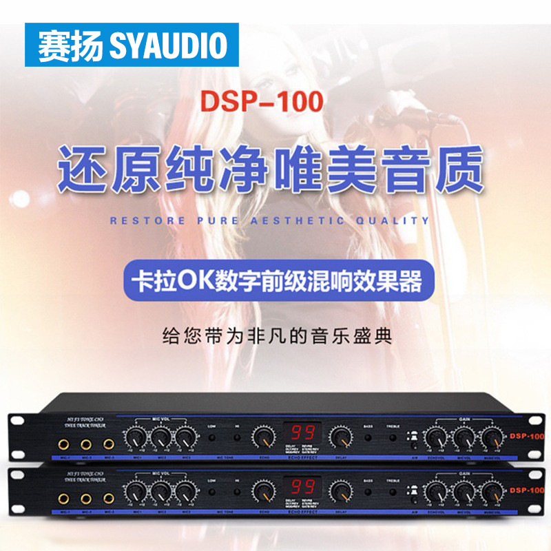 DSP-100 專業前級效果器KTV卡拉OK前級效果器混響效果器混響器