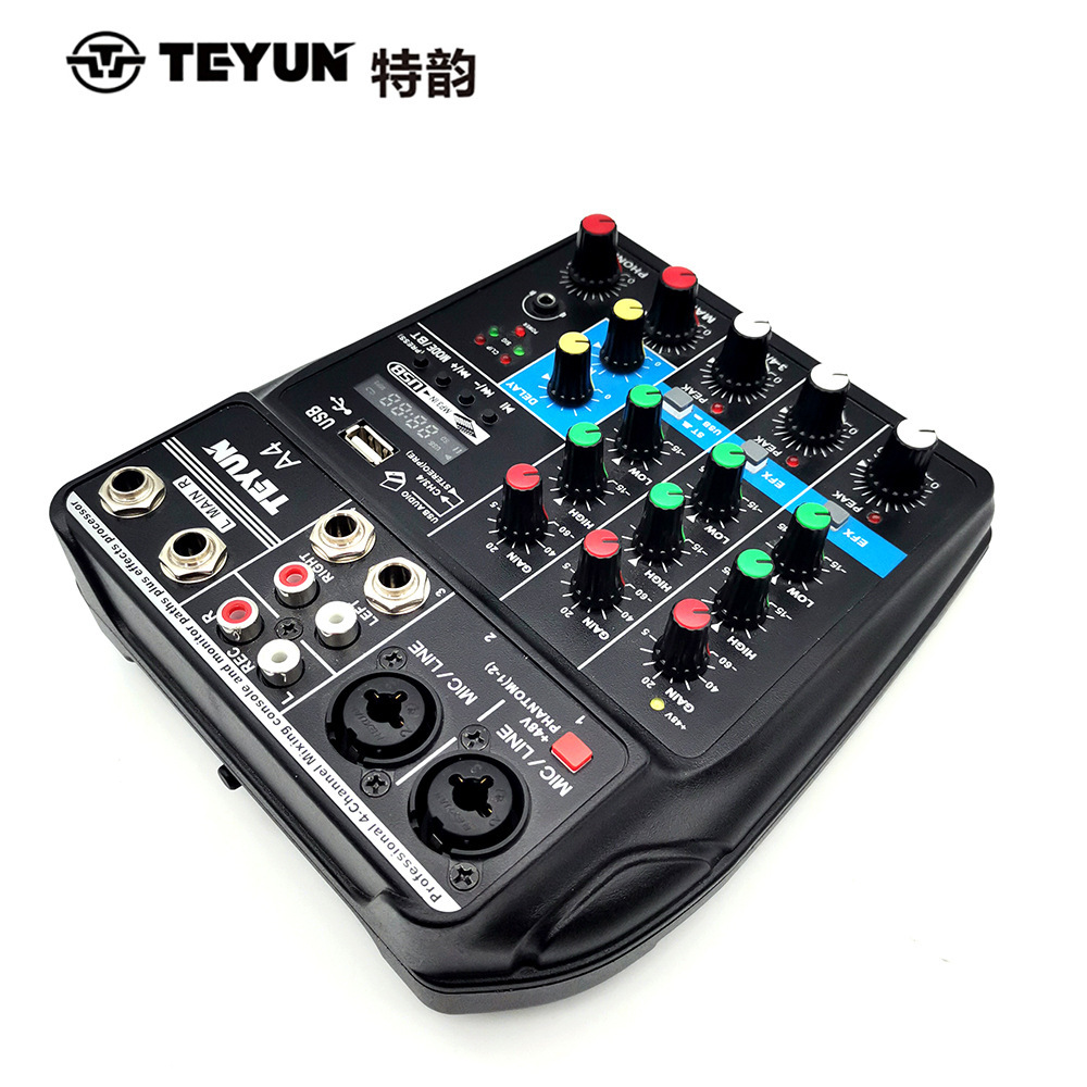 Customize the 4-way station home-based mixer mixer with small USB-coated bluetooth DJ