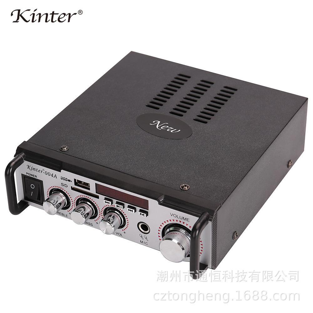 金特kinter-004A AC220V/DC12V家用戶外功放帶USB/SD/FM