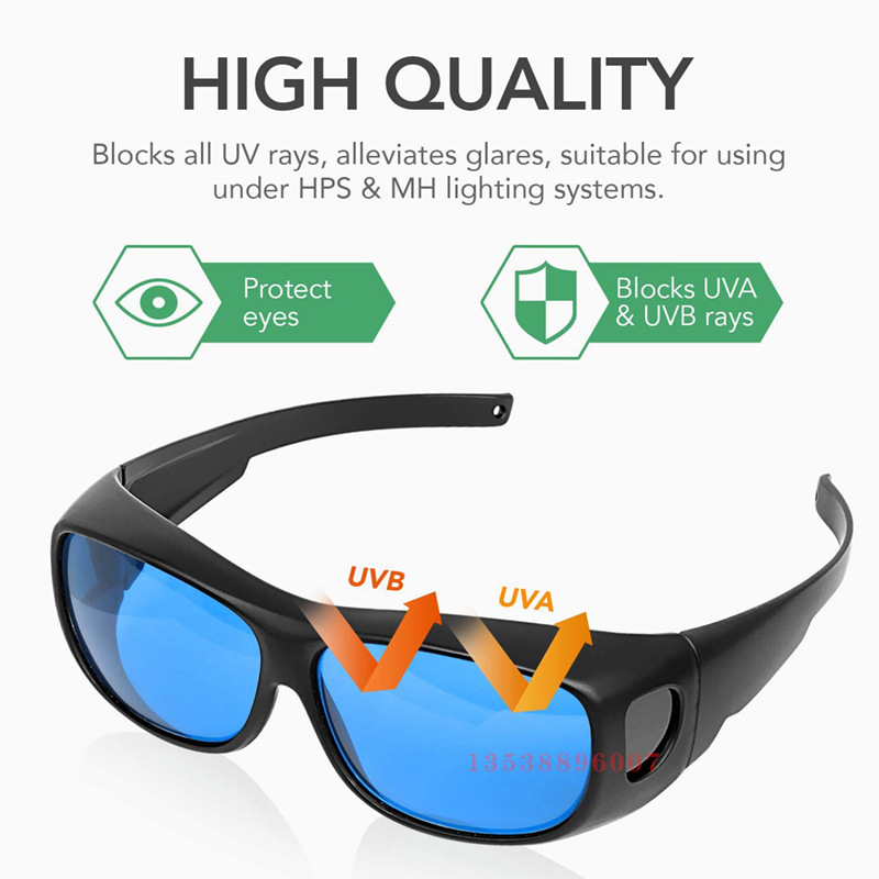 The full spectrum of growth lights applies to indoor vegetable flower LED protection glasses.