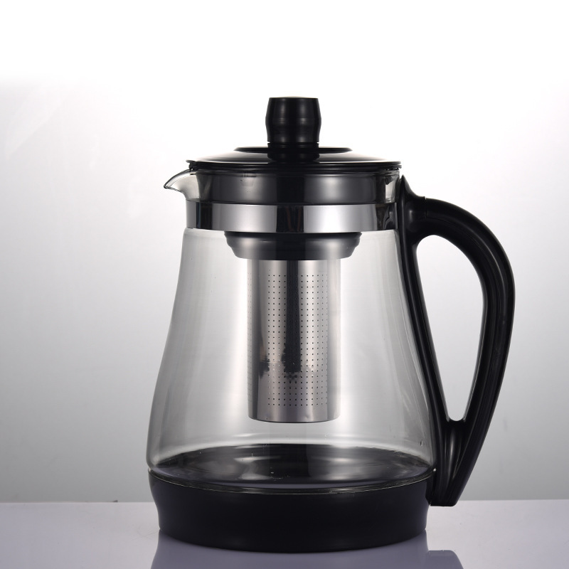 玻璃泡茶壶大容量带不锈钢内胆 茶具2200ml塑料把手 19003
