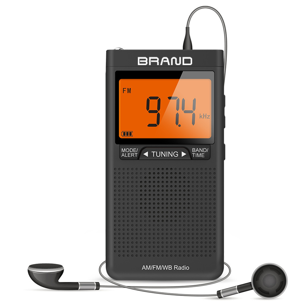 Cross-border bursting pocket number mini-pump radio weather radio AM/FM/WB radio