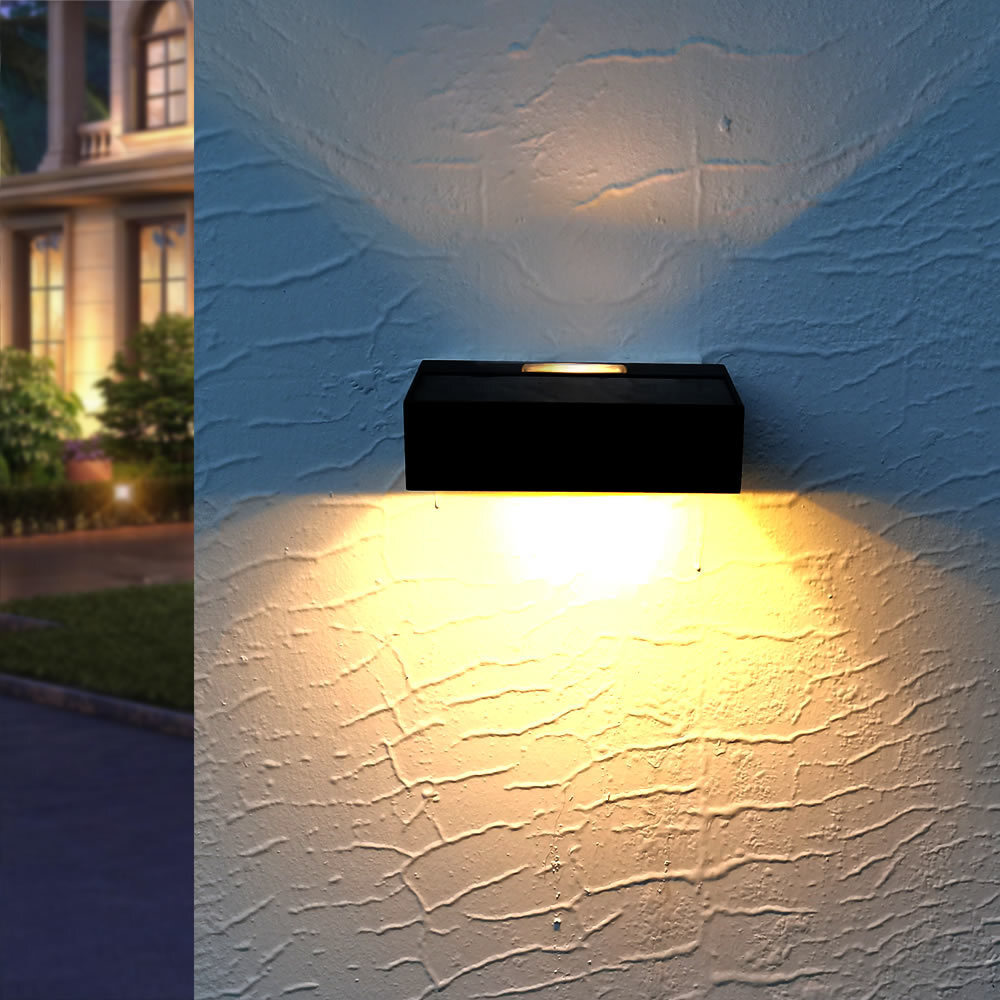 LED solar outdoor courtyards in Amazon, waterproofing wall view, luminous RGB decorated walllights