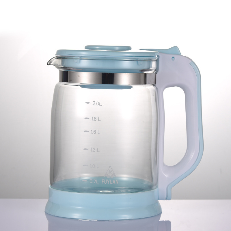 新款玻璃泡茶壶 茶具大容量2000ml家用带不锈钢内胆 19002