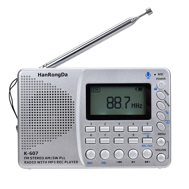 Portable FM card recorder FM/SW/AM medium wave semiconductor radio