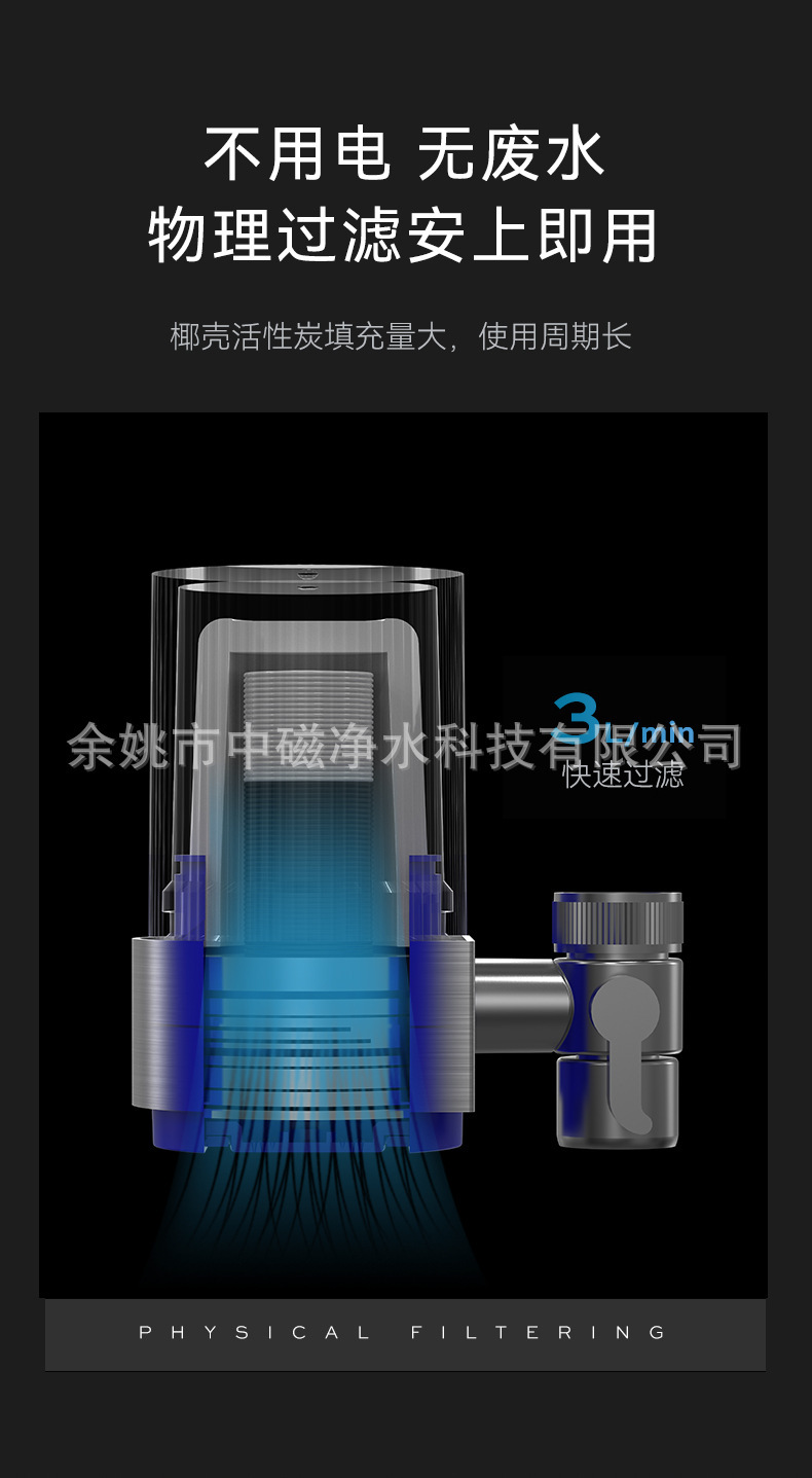 A tap water purification, a domestic kitchen water purification, straight to the water filter factory.