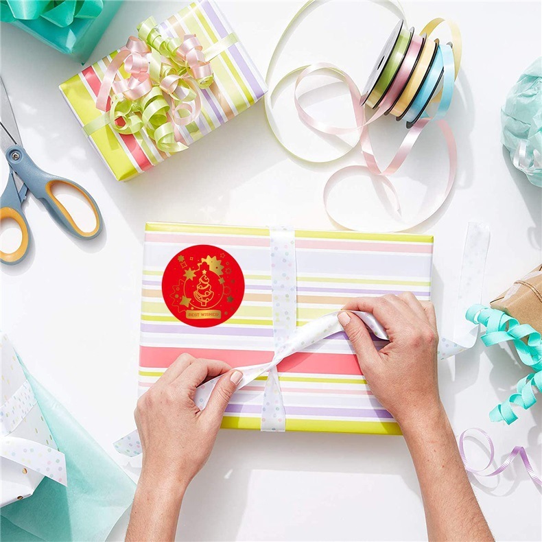 500 nhãn dán/ roll có màu nhãn hiệu trái tim, keo không khô, trang trí thẻ cho ngày Valentine