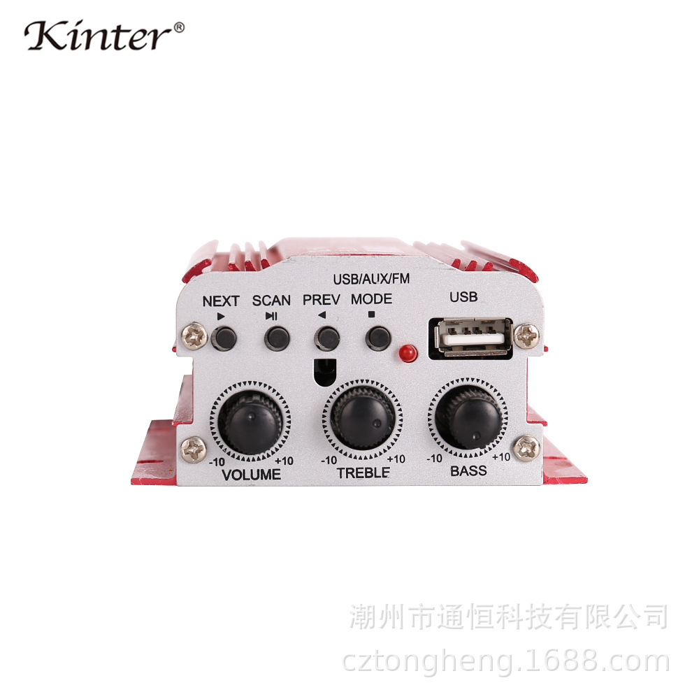 kinter金特MA-700鋁殼dc12v兩聲道迷你車載功放藍牙版