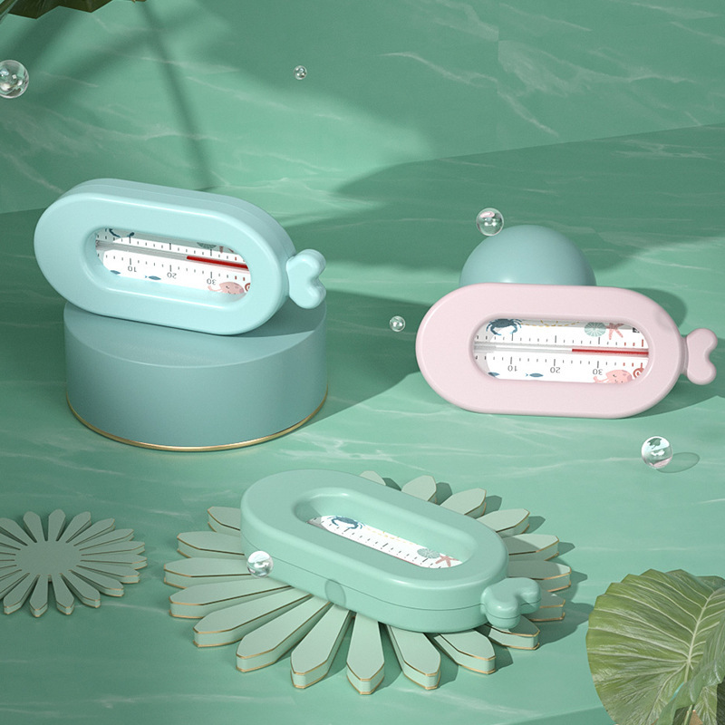 Baby bathing thermometer toy, baby water temperature test, cartoon animal bathing temperature kit.