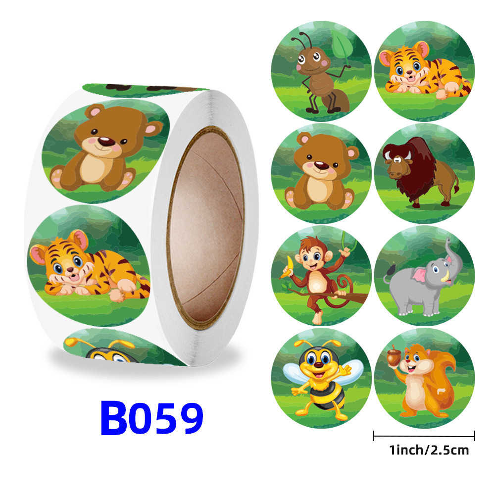 Giấy dán tường, tròn và dễ thương, thưởng cho trẻ em với dán nhãn để trang trí mà không cần băng keo khô.