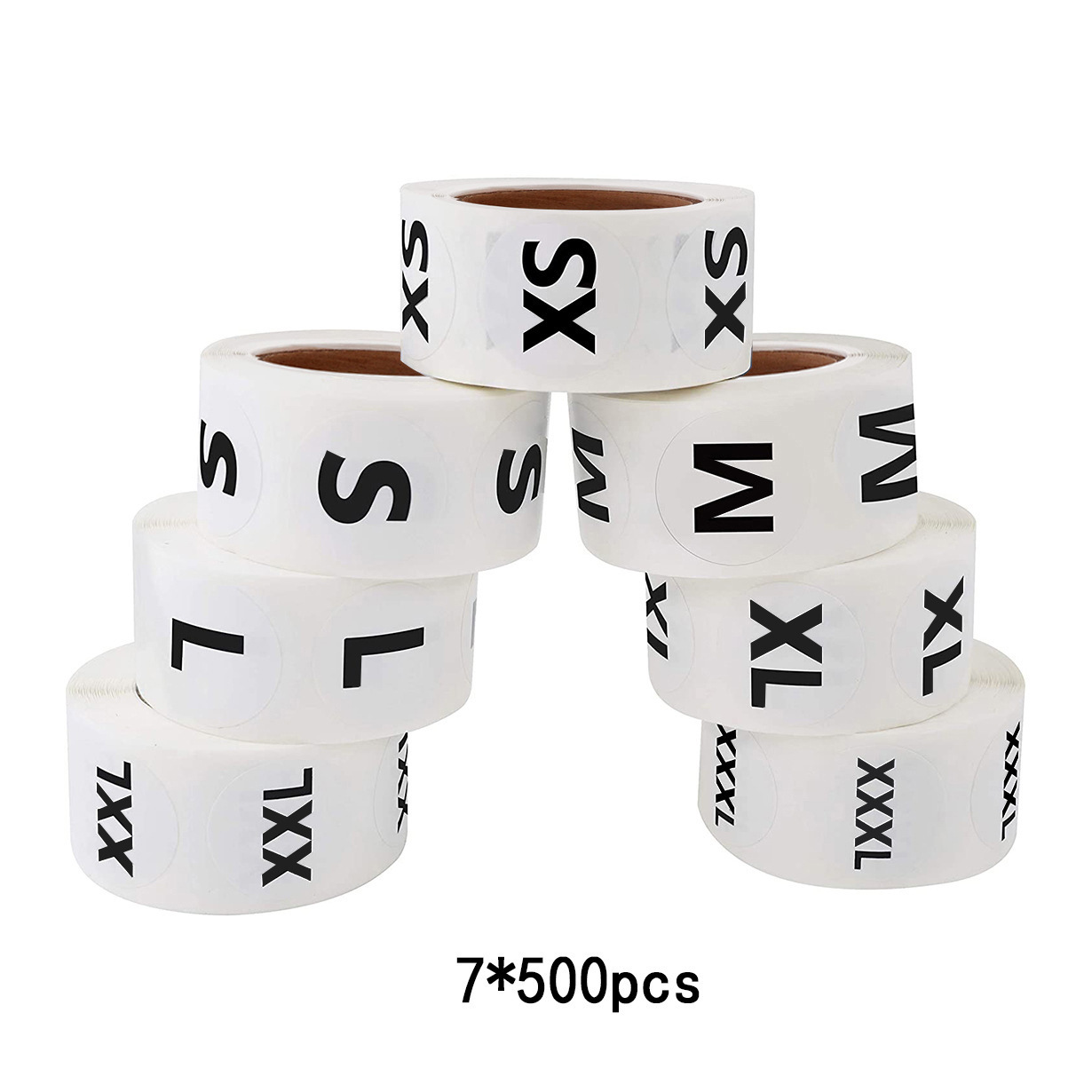 Thẻ quần áo cỡ một inch với kích cỡ mũ giày giấy và không có thẻ băng