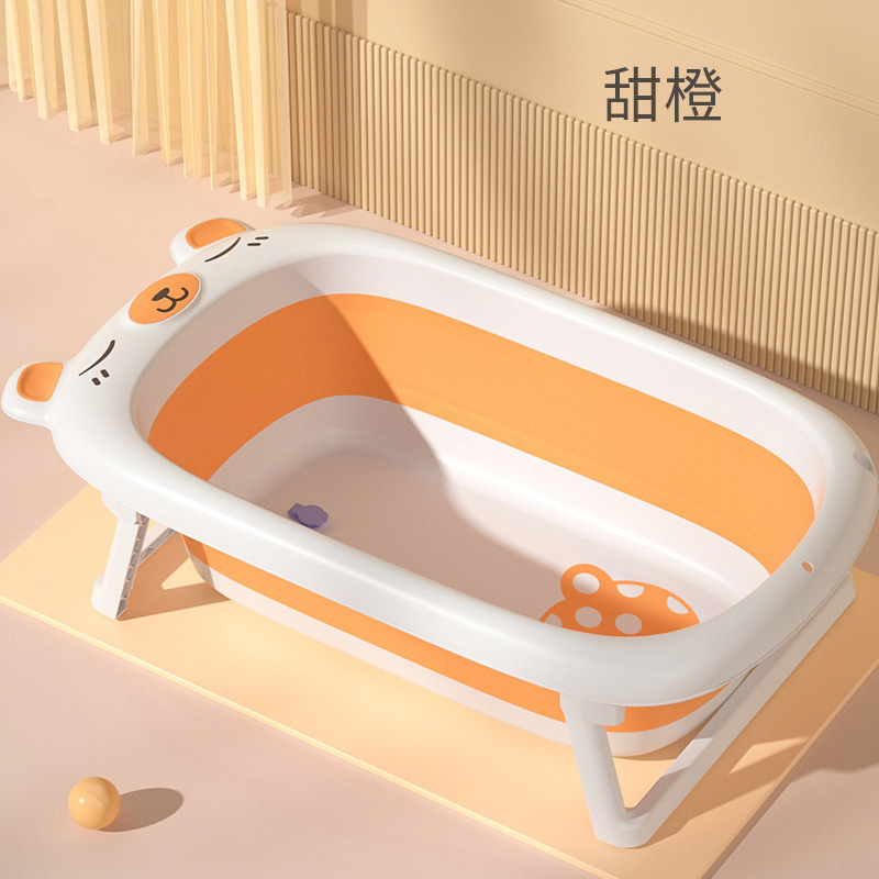 The children's tub folds the baby's tub.