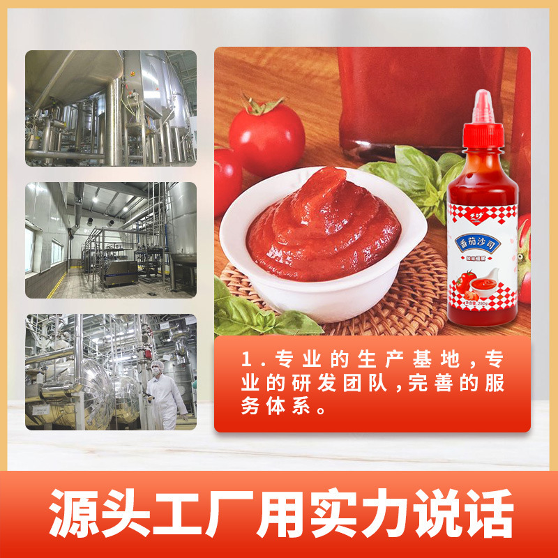 番茄酱家用手抓饼番茄沙司三明治汉堡薯条蘸酱料蕃茄酱商用沙拉酱