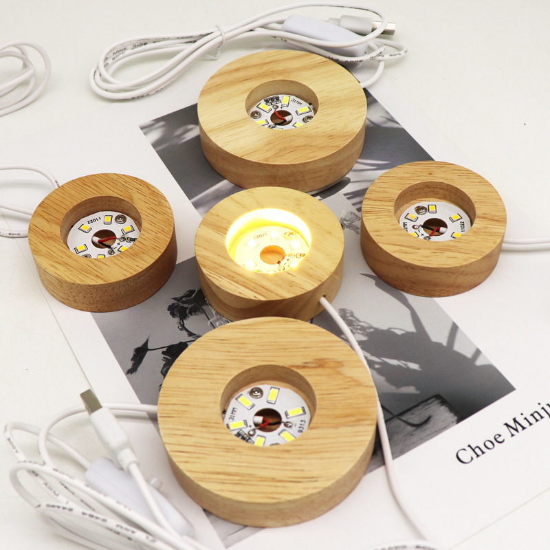 Cross-border led lanterns, small night lanterns, Akeley lanterns, round wood luminous substrates.